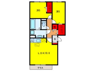 abcdマンション綾園の物件間取画像